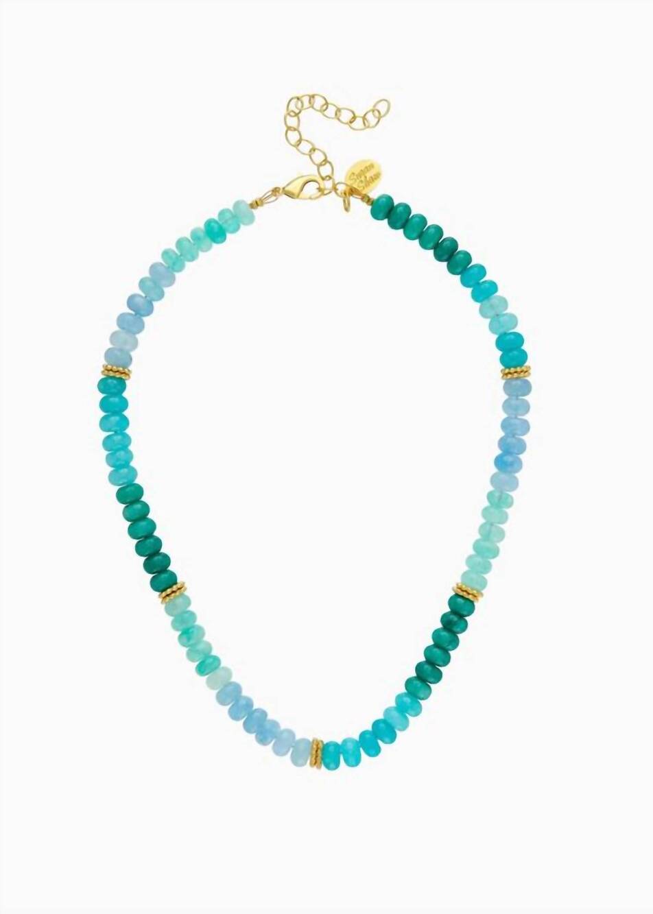NEW SUSAN SHAW women's lolly necklace in blue taffy